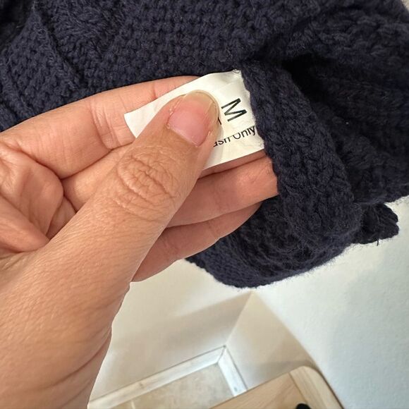 Celtic & Co. The Shetland Cardigan Navy Blue Sz M - Picture 8 of 9